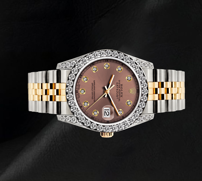 Rolex Datejust 6917 Salmon Diamond Dial 26mm Two Tone Watch