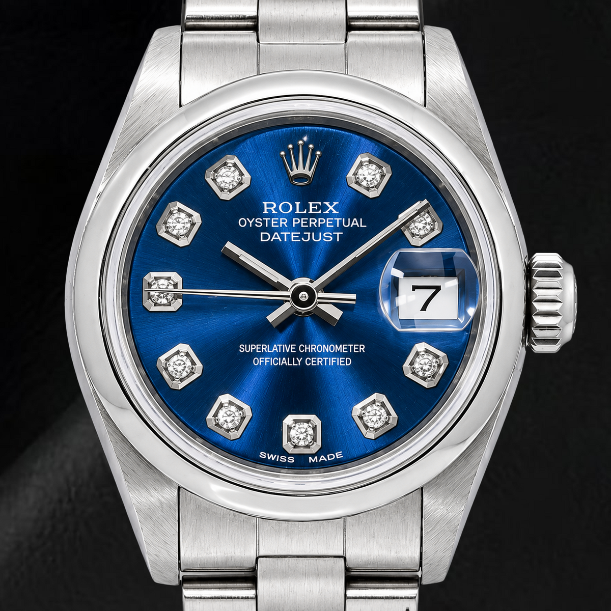 Rolex Datejust 69240 26mm Blue Diamond Dial Stainless Steel Watch