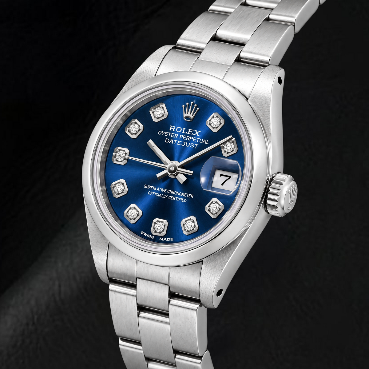 Rolex Datejust 69240 26mm Blue Diamond Dial Stainless Steel Watch