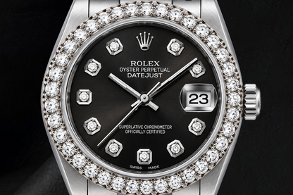 Rolex Datejust 78240 31mm Black Diamond Dial Stainless Steel Watch