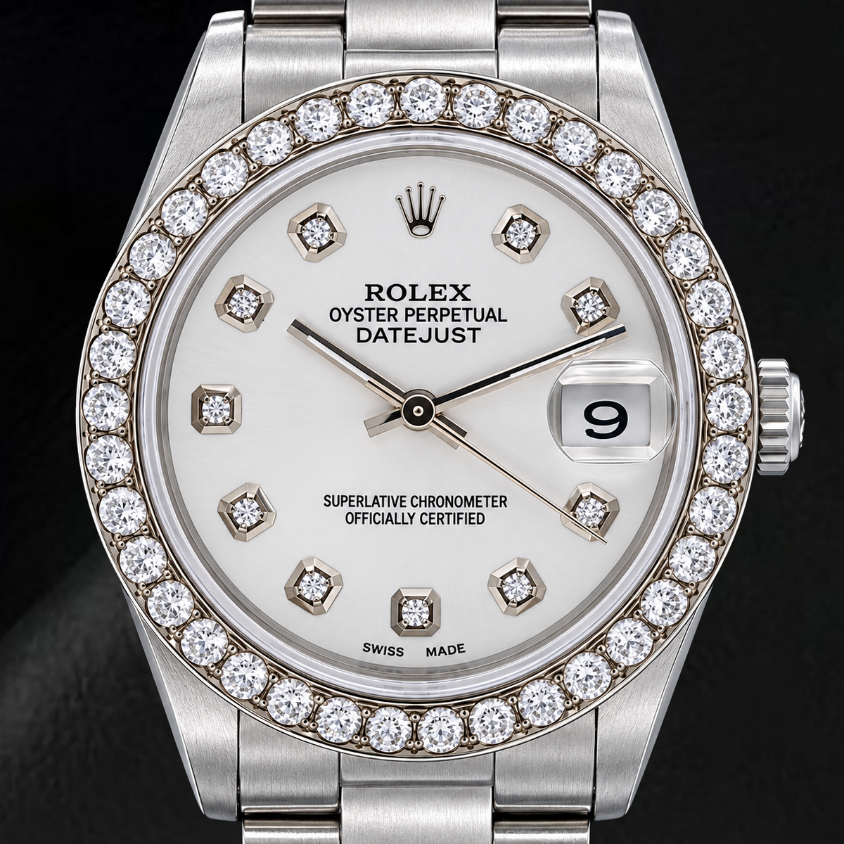 Rolex Datejust 78240 31mm Silver Diamond Dial Stainless Steel Watch