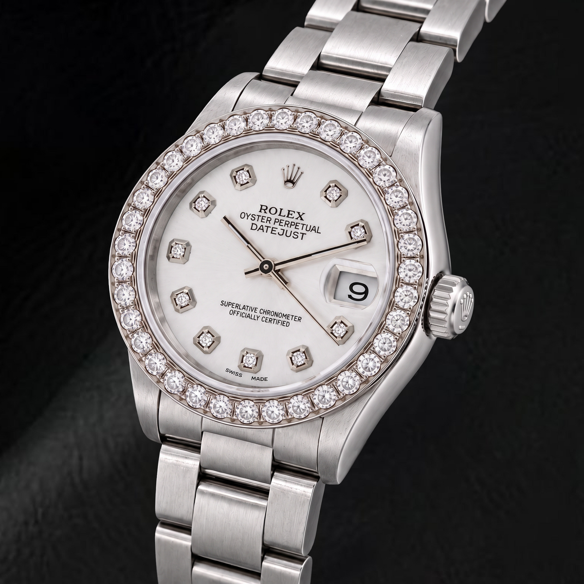 Rolex Datejust 78240 31mm Silver Diamond Dial Stainless Steel Watch
