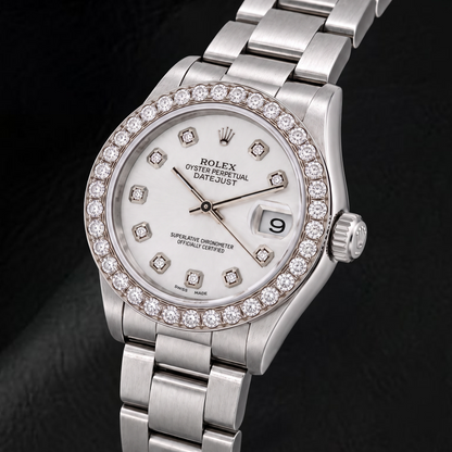 Rolex Datejust 78240 31mm Silver Diamond Dial Stainless Steel Watch