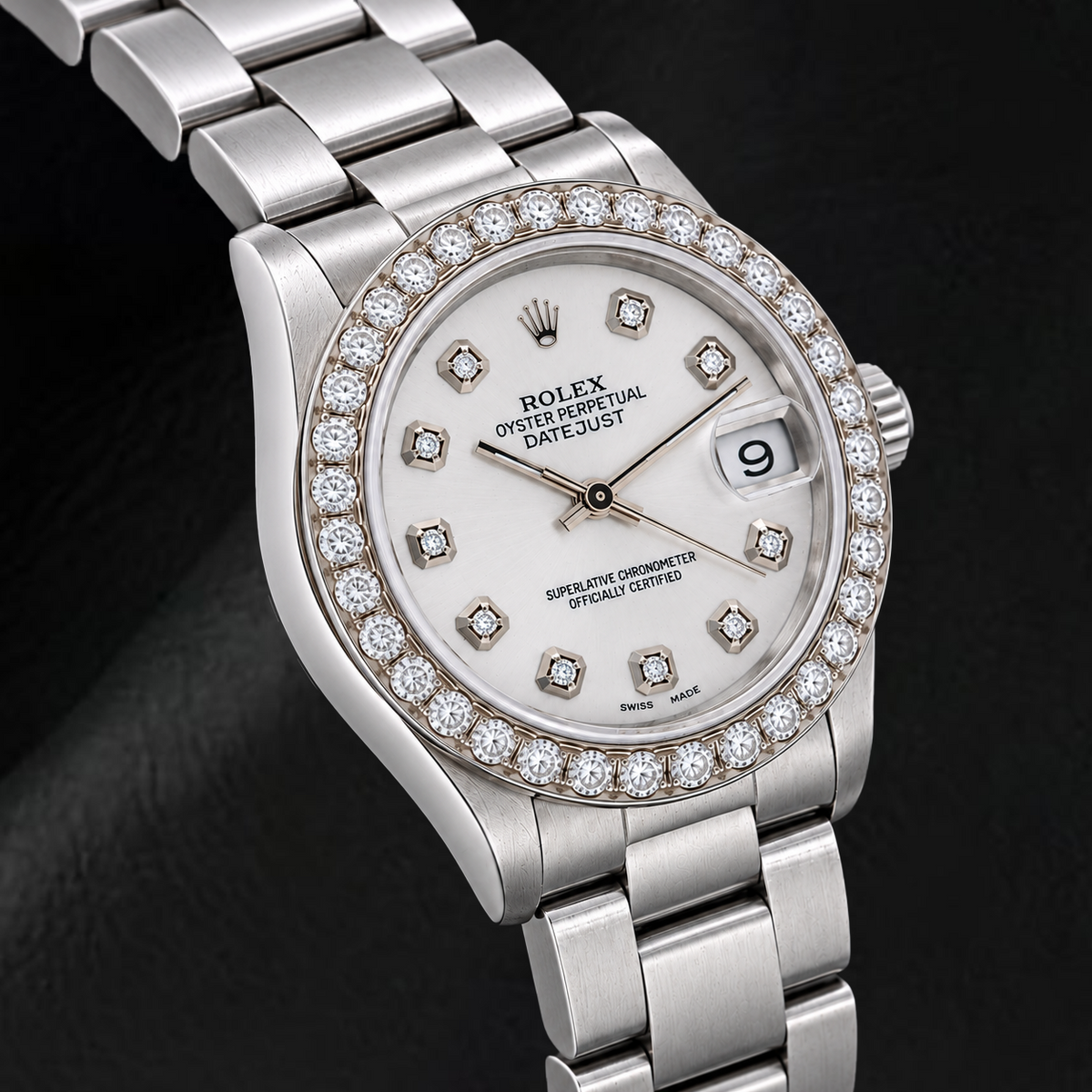 Rolex Datejust 78240 31mm Silver Diamond Dial Stainless Steel Watch