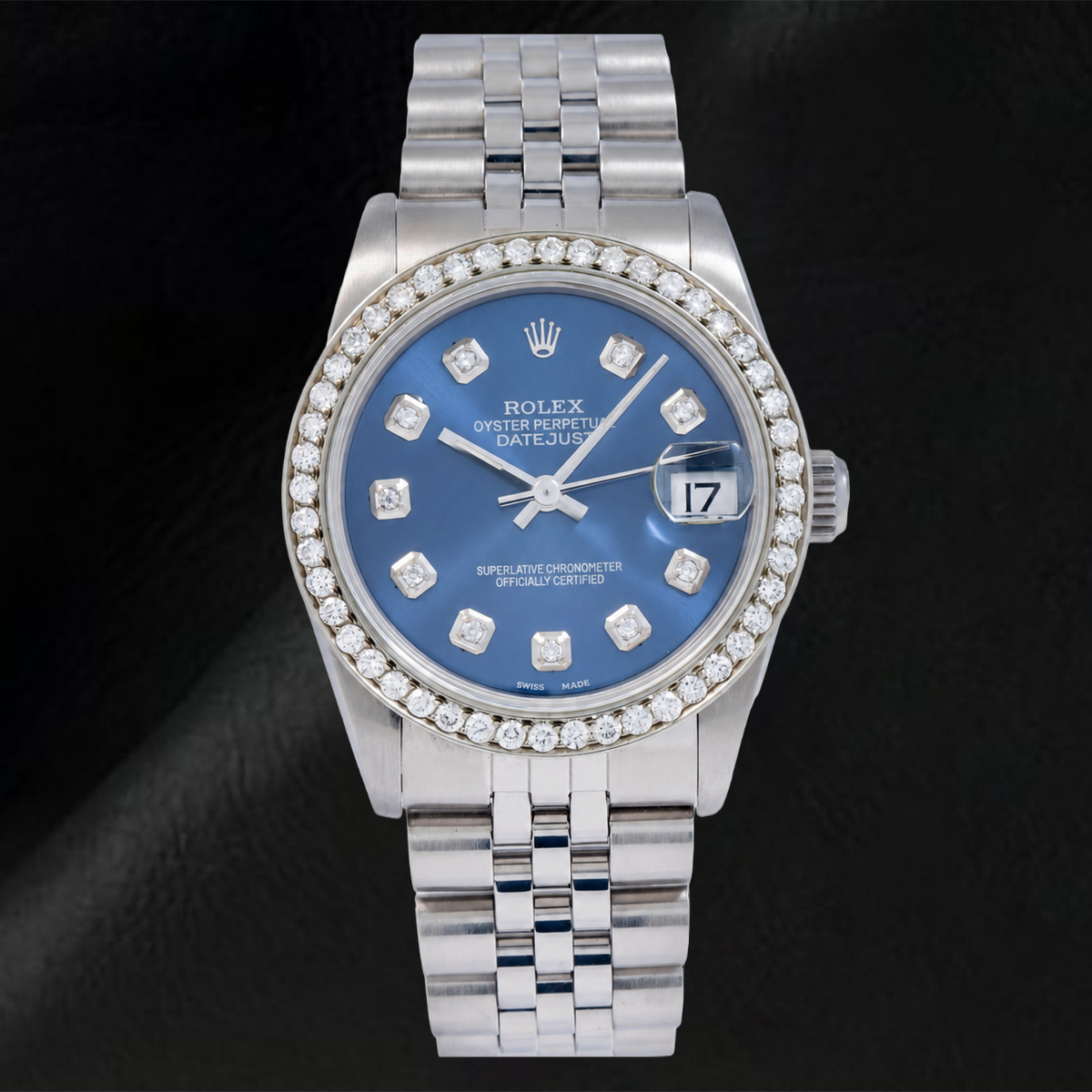 Rolex Datejust 78274 31mm Blue Diamond Dial Stainless Steel Jubilee Bracelet Watch
