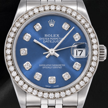 Rolex Datejust 78274 31mm Blue Diamond Dial Stainless Steel Jubilee Bracelet Watch