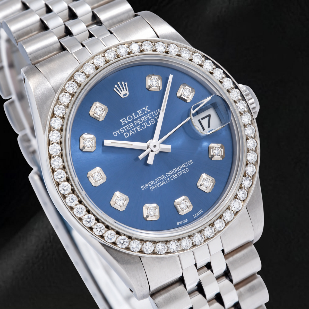 Rolex Datejust 78274 31mm Blue Diamond Dial Stainless Steel Jubilee Bracelet Watch