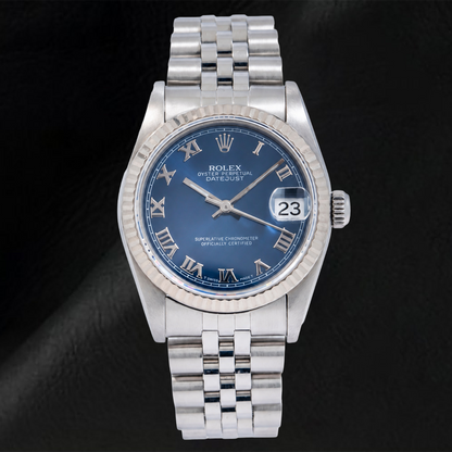 Rolex Datejust 78274 31mm Blue Roman Dial Stainless Steel Jubilee Bracelet Watch