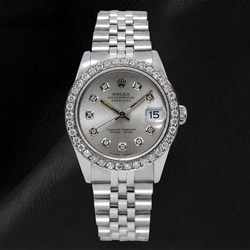 Rolex Datejust 78274 31mm Silver Diamond Dial Stainless Steel Jubilee Bracelet Watch