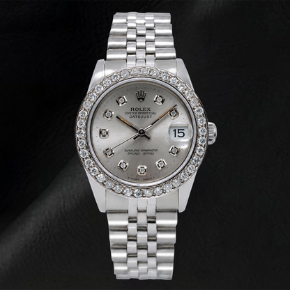Rolex Datejust 78274 31mm Silver Diamond Dial Stainless Steel Jubilee Bracelet Watch
