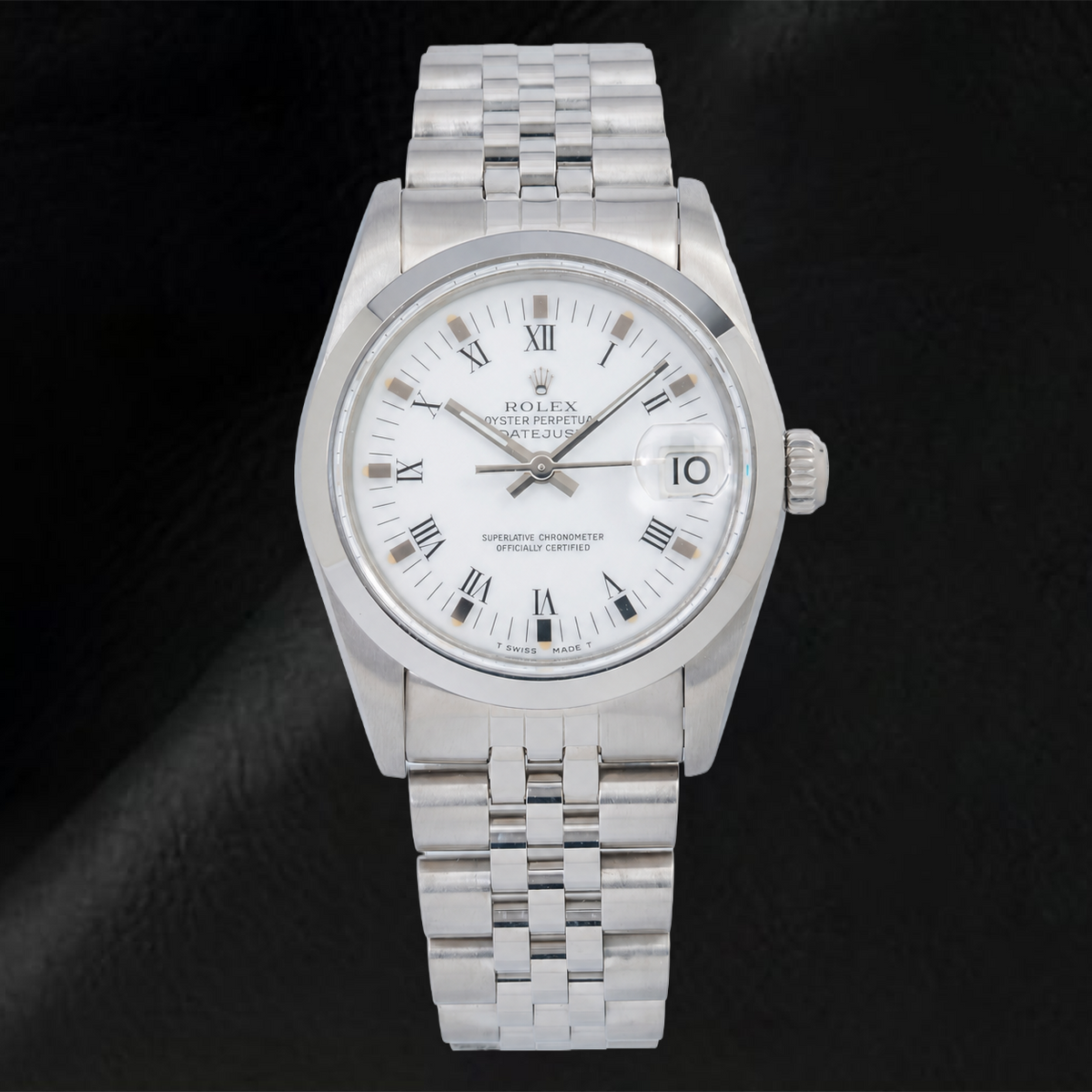 Rolex Datejust 78274 31mm White Roman Dial Smooth Bezel Stainless Steel Jubilee Bracelet