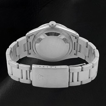 Rolex Datejust Black Diamond Dial Watch Stainless Steel Oyster Bracelet