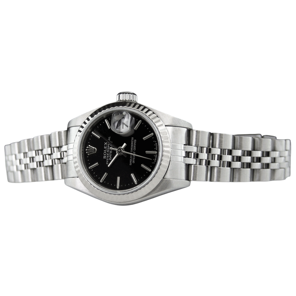 Rolex Datejust Black Stick Dial 26mm Stainless Steel Ladies Watch