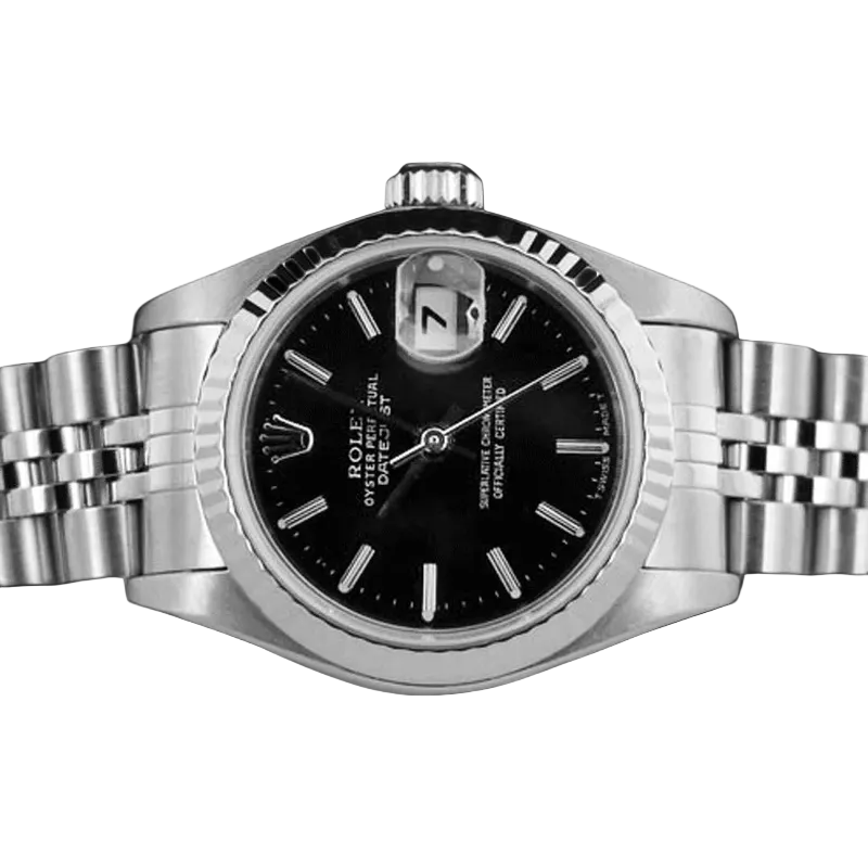 Rolex Datejust Black Stick Dial 26mm Stainless Steel Ladies Watch