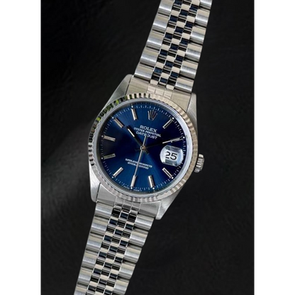 Rolex Datejust Blue Stick Dial 36 mm Stainless Steel Watch