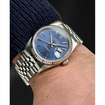 Rolex Datejust Blue Stick Dial 36 mm Stainless Steel Watch