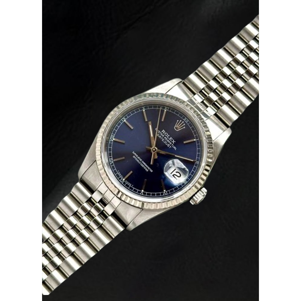 Rolex Datejust Blue Stick Dial 36 mm Stainless Steel Watch