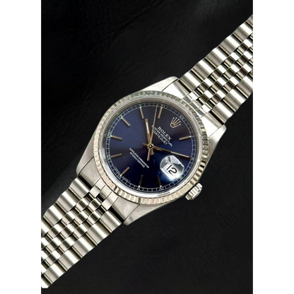 Rolex Datejust Blue Stick Dial 36 mm Stainless Steel Watch
