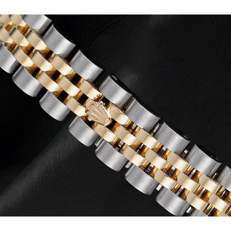 Rolex Datejust Champagne Diamond Dial Hidden Clasp Quick Set 26 mm Two Tone Watch