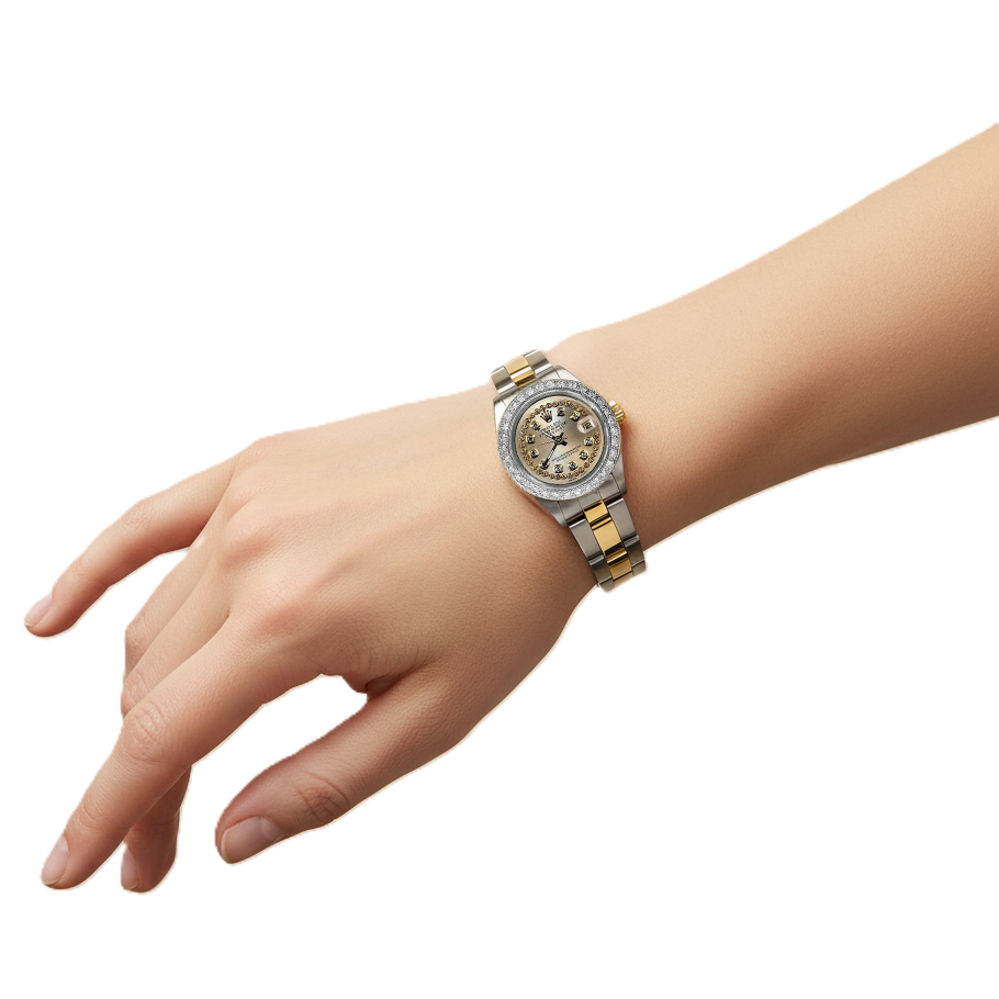 Rolex Datejust Diamond Bezel Two Tone Woman Watch P2