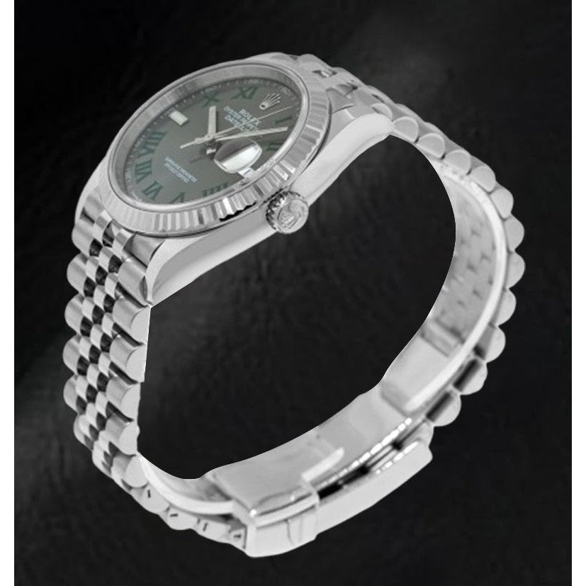 Rolex Datejust Grey Wimbledon Roman Dial 36 mm Stainelss Steel Watch