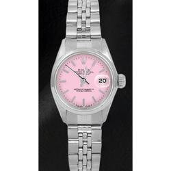 Rolex Datejust Ladies 26mm Pink Stick Dial Stainless Steel Watch