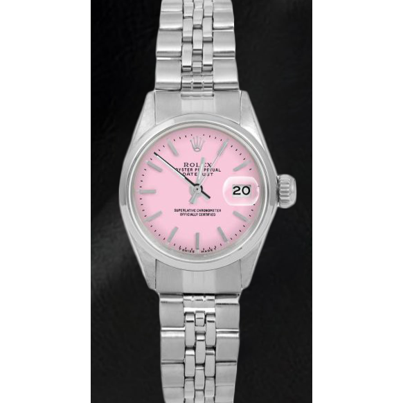 Rolex Datejust Ladies 26mm Pink Stick Dial Stainless Steel Watch