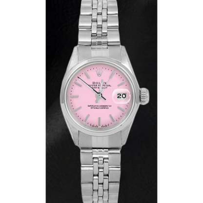 Rolex Datejust Ladies 26mm Pink Stick Dial Stainless Steel Watch