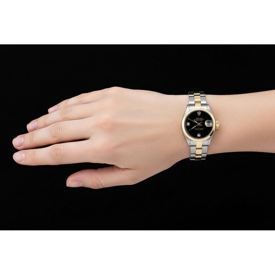 Rolex Datejust Ladies Watch Arabic Diamond Dial Two Tone Oyster P2