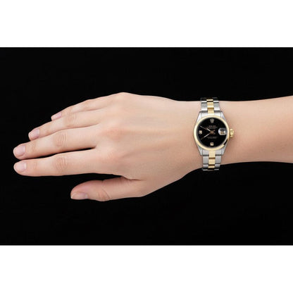 Rolex Datejust Ladies Watch Arabic Diamond Dial Two Tone Oyster P2