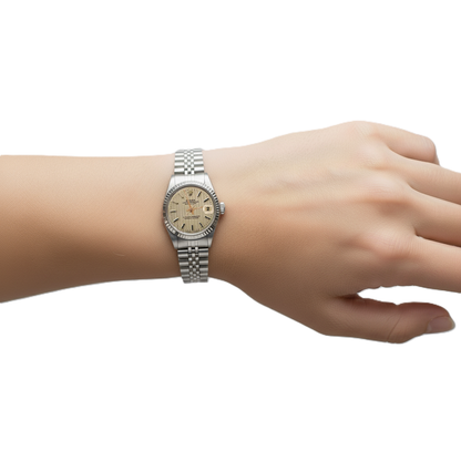 Rolex Datejust Ladies Watch Ss Jubilee Stick Dial Fluted Bezel