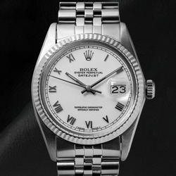 Rolex Datejust Midsize Watch White Roman Dial Stainless Steel