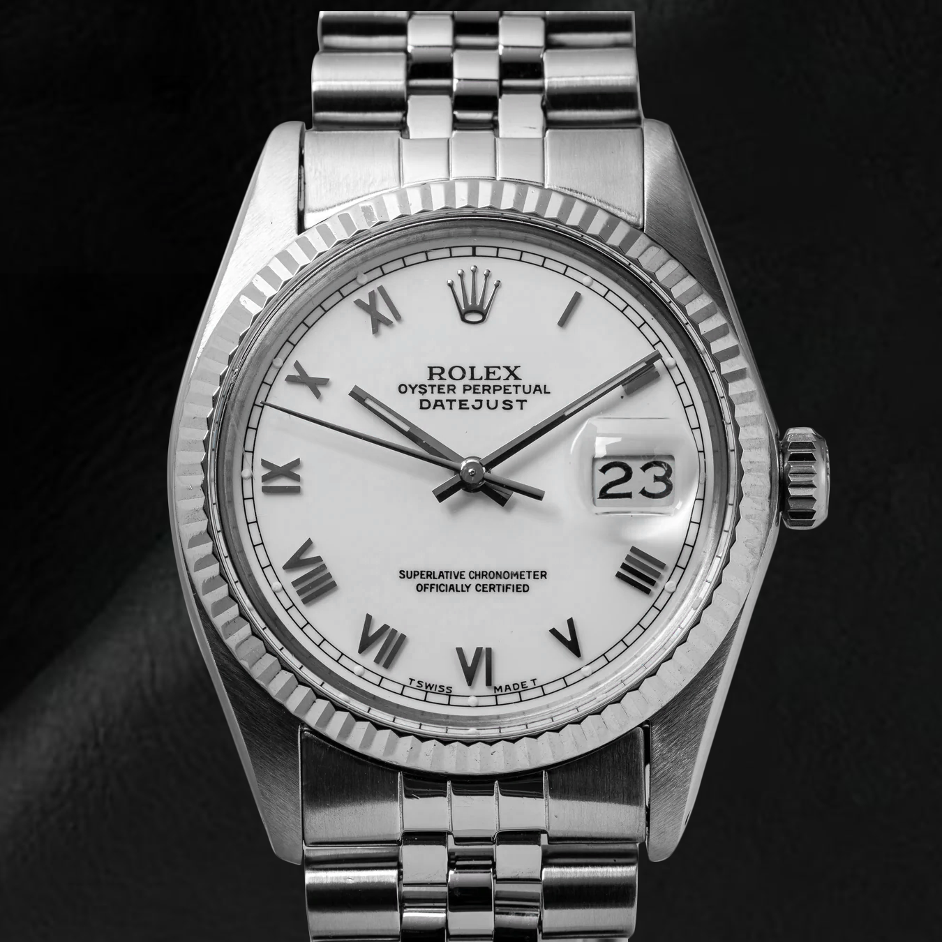 Rolex Datejust Midsize Watch White Roman Dial Stainless Steel