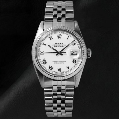 
Rolex Datejust Midsize Watch White Roman Dial Stainless Steel