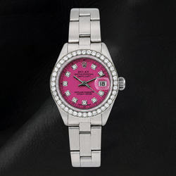 Rolex Datejust Pink Diamond Dial 6916 26mm Stainless Steel Watch
