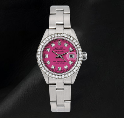 Rolex Datejust Pink Diamond Dial 6916 26mm Stainless Steel Watch