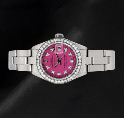 Rolex Datejust Pink Diamond Dial 6916 26mm Stainless Steel Watch