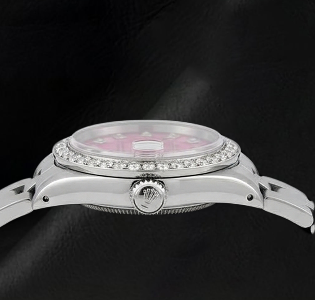 Rolex Datejust Pink Diamond Dial 6916 26mm Stainless Steel Watch