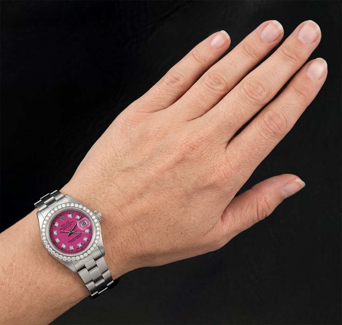 Rolex Datejust Pink Diamond Dial 6916 26mm Stainless Steel Watch
