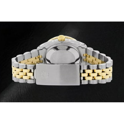 Rolex Datejust Pink Mother Of Pearl Diamond Dial 31 mm Two Tone Watch