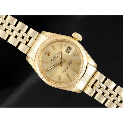 Rolex Datejust President Style 26 mm Yellow Gold Ladies Watch