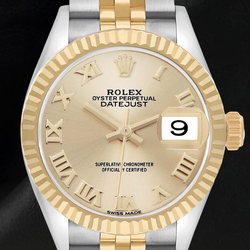 Rolex Datejust Roman Dial 28 mm Ladies Two Tone 279173 Watch