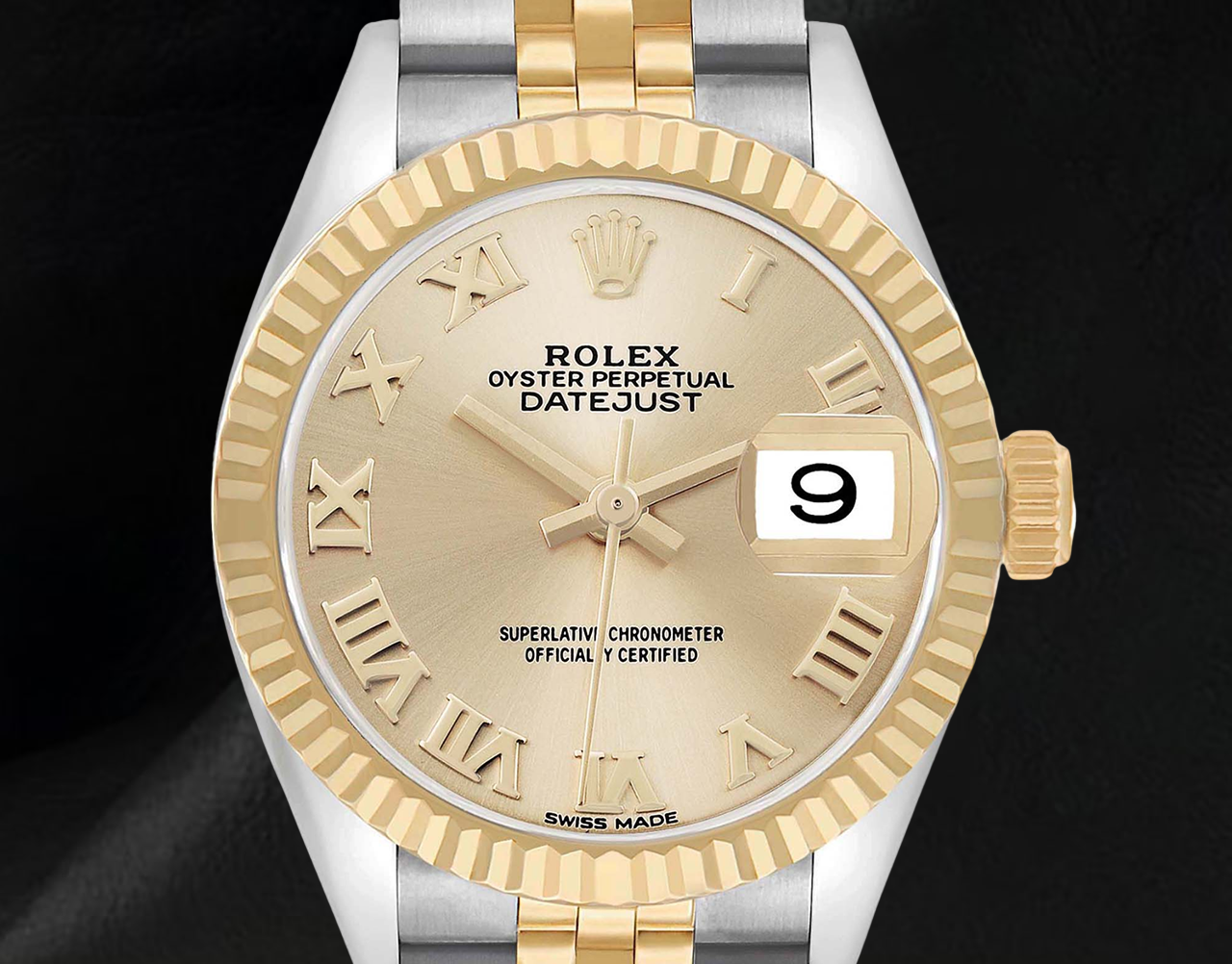 Rolex Datejust Roman Dial 28 mm Ladies Two Tone 279173 Watch