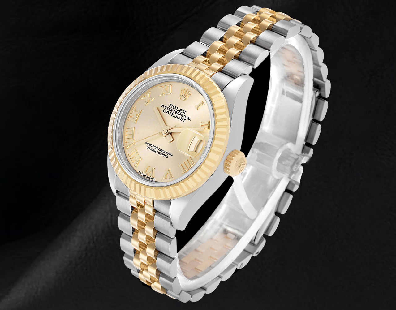 Rolex Datejust Roman Dial 28 mm Ladies Two Tone 279173 Watch