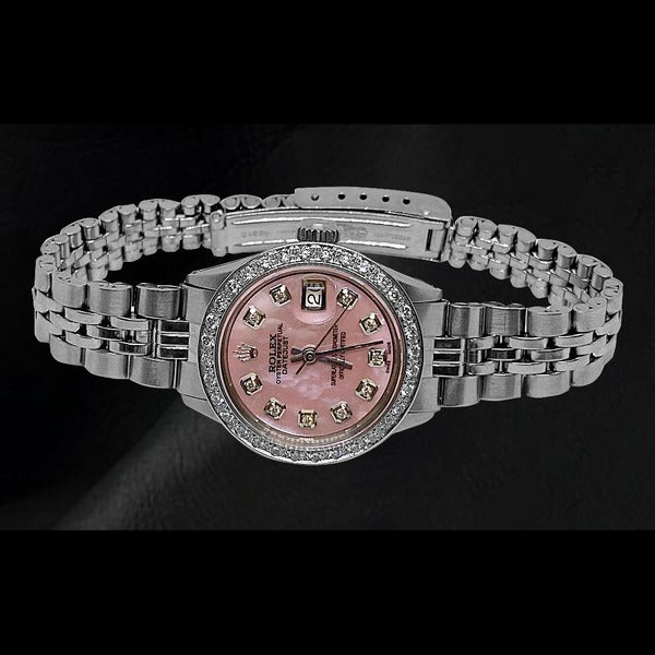Pink Mop Diamond Dial Ladies Watch
