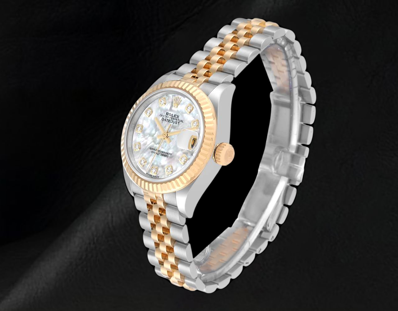 Rolex Datejust Two Tone 28 mm Mother of Pearl Diamond 279173 Ladies Watch