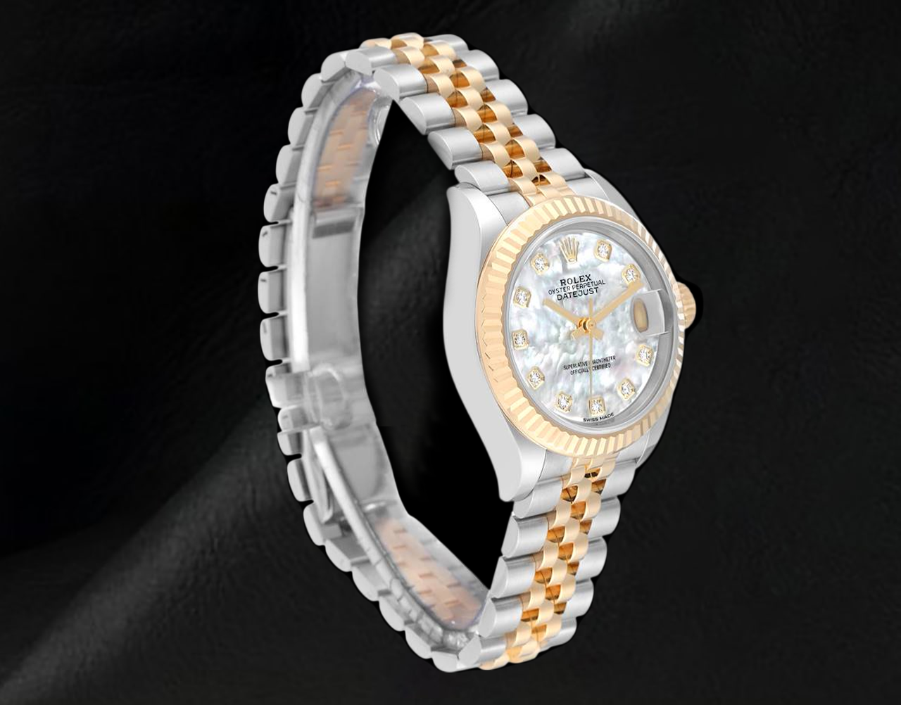 Rolex Datejust Two Tone 28 mm Mother of Pearl Diamond 279173 Ladies Watch