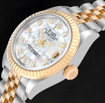 Rolex Datejust Two Tone 28 mm Mother of Pearl Diamond 279173 Ladies Watch
