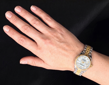 Rolex Datejust Two Tone 28 mm Mother of Pearl Diamond 279173 Ladies Watch