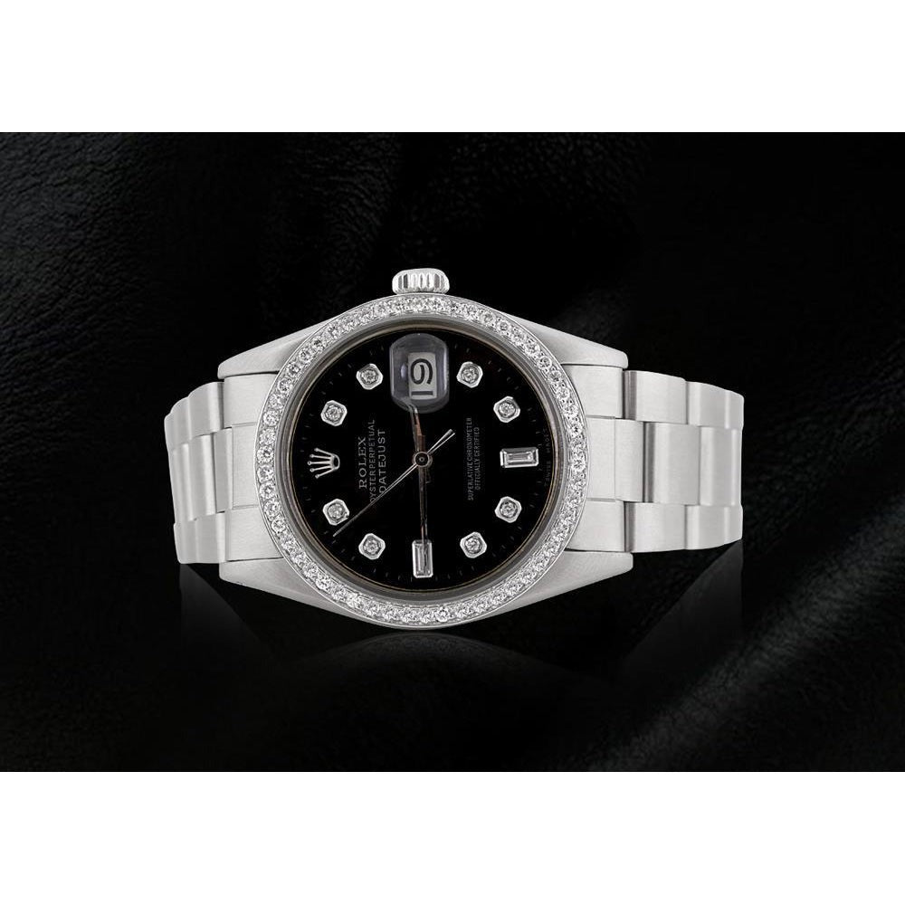 Datejust Watch Black Diamond Dial